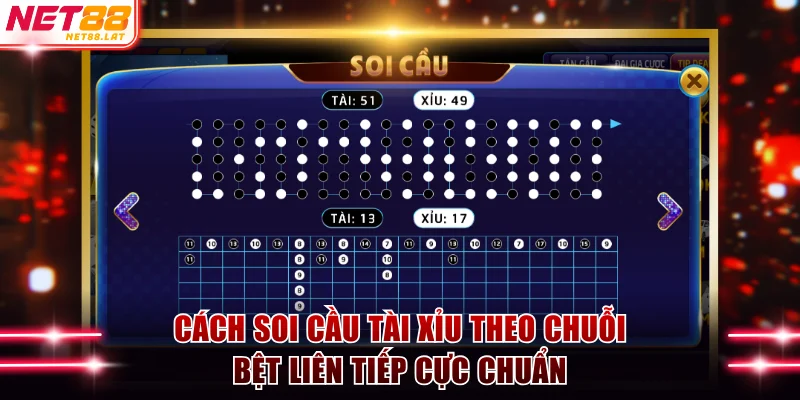 Cách soi cầu tài xỉu theo chuỗi bệt liên tiếp cực chuẩn