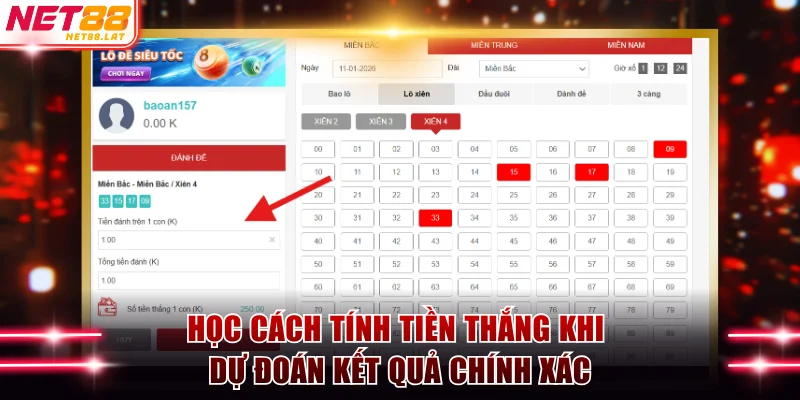 Học cách tính tiền thắng khi dự đoán kết quả chính xác