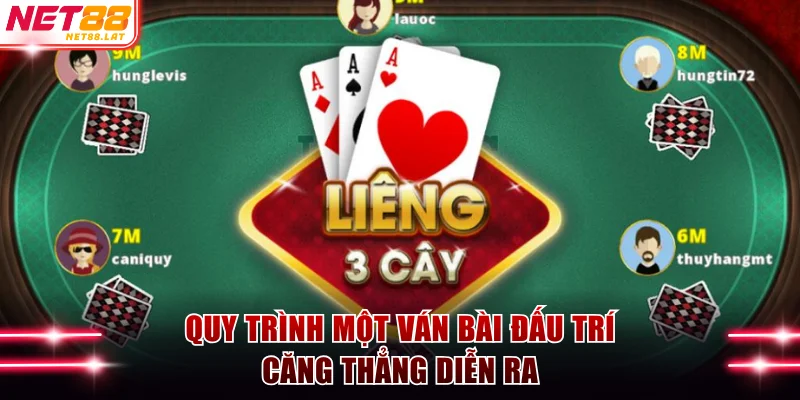 Quy trình một ván bài đấu trí căng thẳng diễn ra