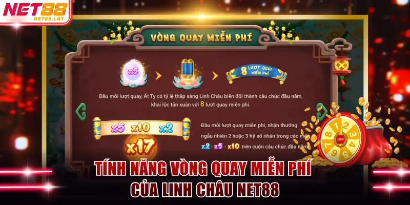 Tính năng vòng quay miễn phí trong Linh Châu NET88
